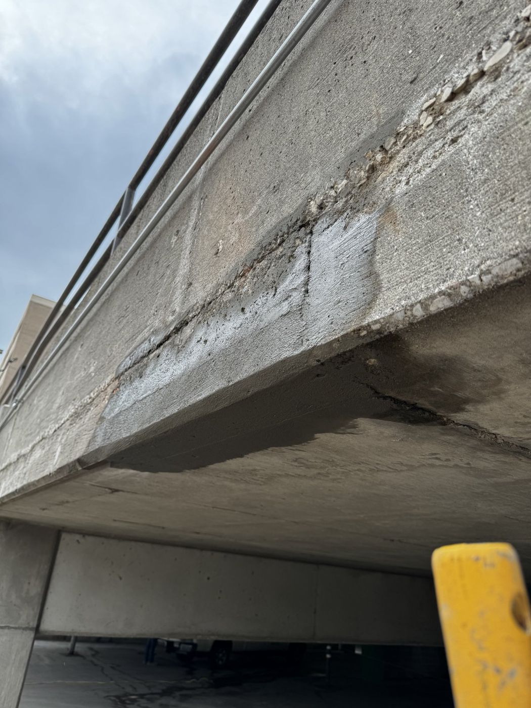 Parking garage deck edge concrete repair near Omaha